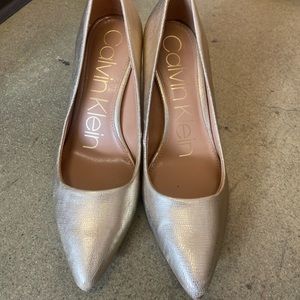 Gold Calvin Klein Heels Size 6.5
